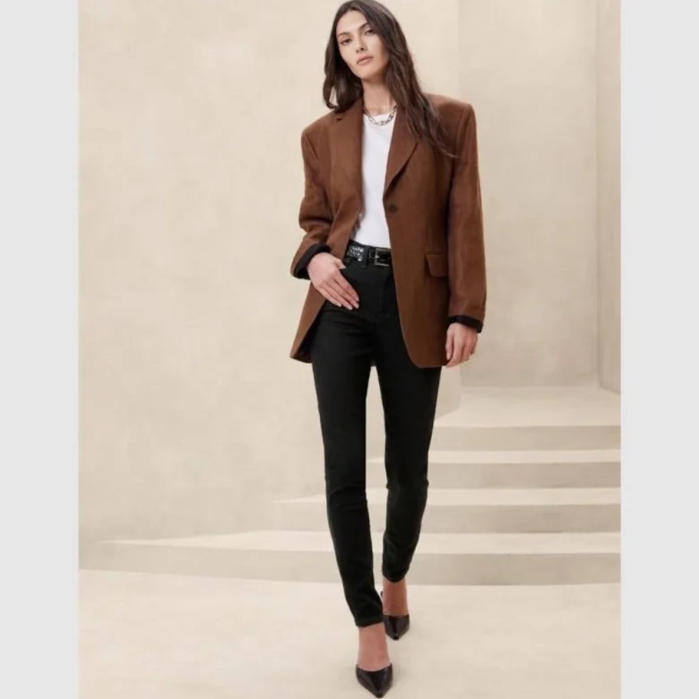 Banana Republic black high rise skinny jean size 2